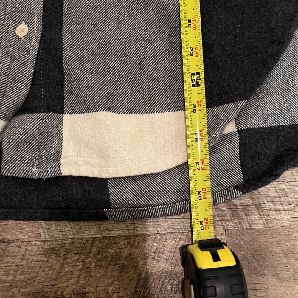 Zara Black and White Checkered Button Down Shirt - Picture 4 of 6